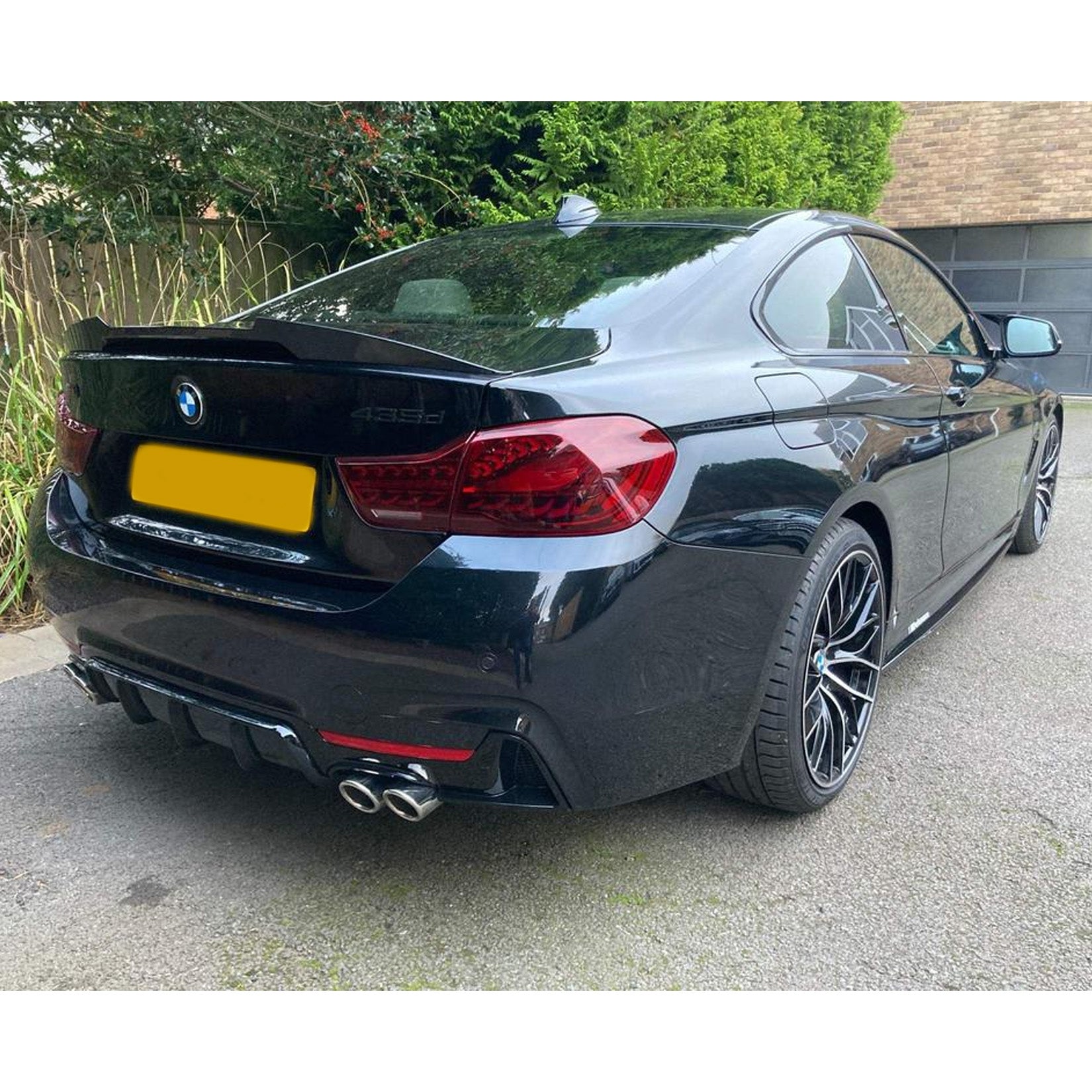 BMW 4 Series M Sport F32 F36 - Gloss Black Rear Diffuser Single Side Dual Tip