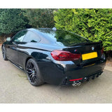 BMW 4 Series M Sport F32 F36 - Gloss Black Rear Diffuser Single Side Dual Tip