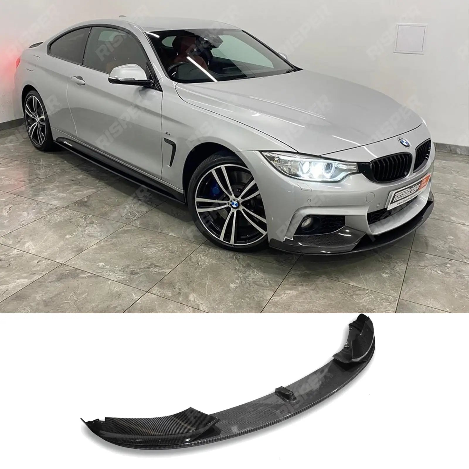 BMW 4 Series M Sport F32/F36 M Performance Front Splitter in Carbon Look Main image
