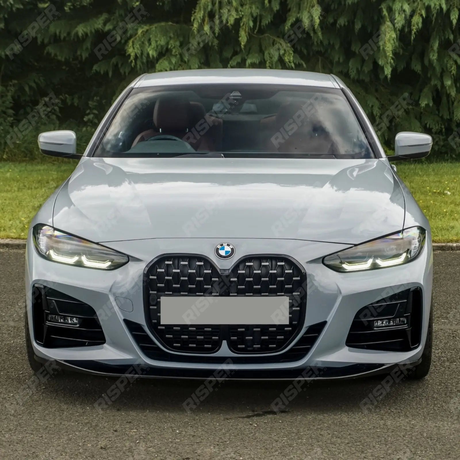 BMW 4 Series M Sport G22 G23 2020+ Front Splitter in Gloss Black Front Splitter