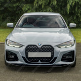 BMW 4 Series M Sport G22 G23 2020+ Front Splitter in Gloss Black Front Splitter