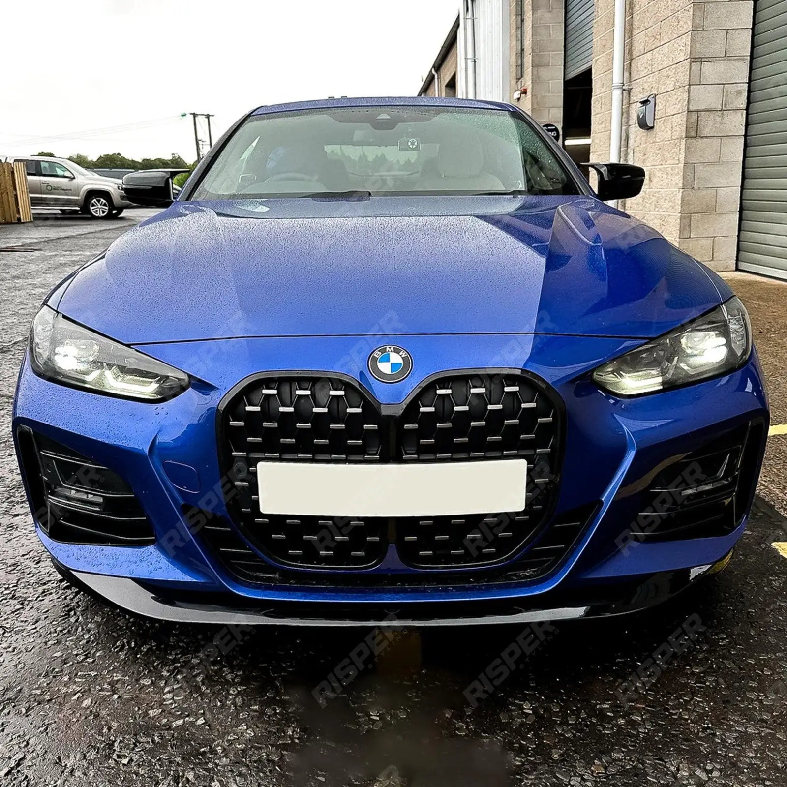 BMW 4 Series M Sport G22 G23 2020+ Front Splitter in Gloss Black