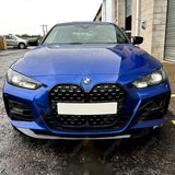 BMW 4 Series M Sport G22 G23 2020+ Front Splitter in Gloss Black