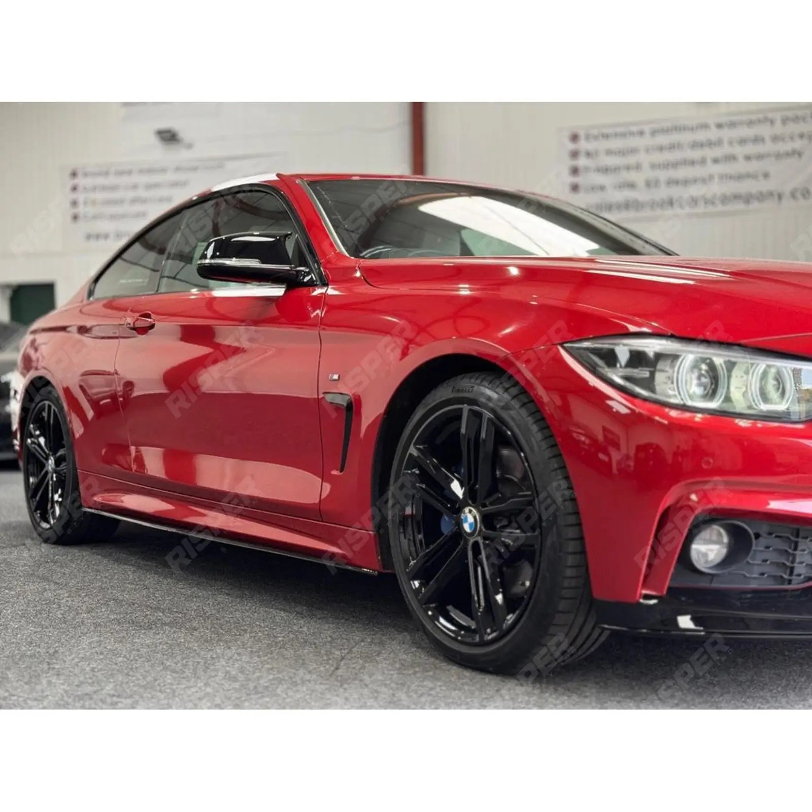 BMW 4 Series M Sport Side Skirt Splitters - F32/F36 - Gloss Black