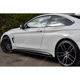 BMW 4 Series M Sport Side Skirt Splitters - F32/F36 - Matte Black