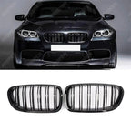 BMW 5 Series F10 2009-2017 DUAL SLAT FRONT GRILL IN GLOSS BLACK Grilles