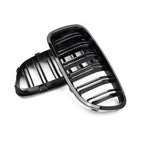 BMW 5 Series F10 2009-2017 DUAL SLAT FRONT GRILL IN GLOSS BLACK Grilles