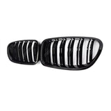 BMW 5 Series F10 2009-2017 DUAL SLAT FRONT GRILL IN GLOSS BLACK Grilles