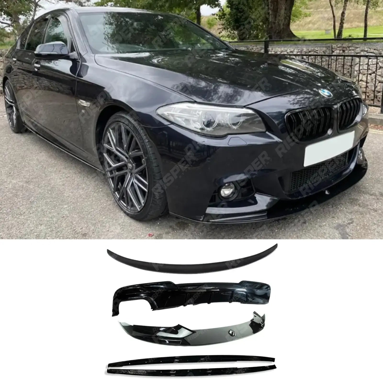 BMW 5 Series F10 F18 Aero Kit Package In Gloss Black Aero Kit Main image