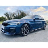 BMW 5 Series G30 M Sport LCI Facelift 2021+ Gloss Black Front Splitter Lip