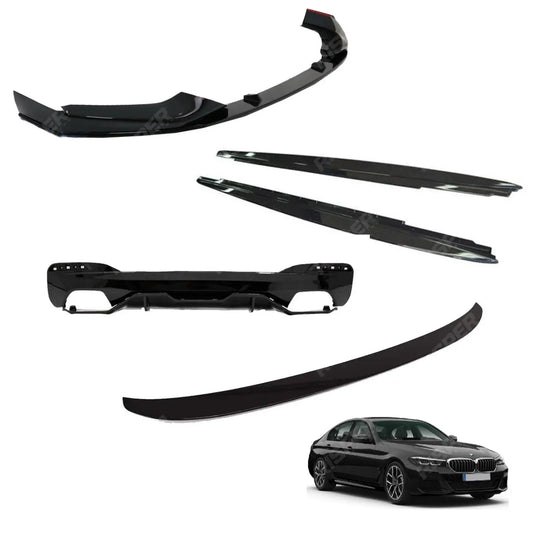 BMW 5 Series G30 M Sport Pre LCI 2017 - 2020 Full Gloss Black Aero Body Lip Kit