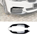 BMW 5 SERIES G30 (PRE LCI) 2017-2020 FRONT BUMPER CORNER SPLITTER IN GLOSS BLACK Body Trims