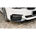 BMW 5 SERIES G30 (PRE LCI) 2017-2020 FRONT BUMPER CORNER SPLITTER IN GLOSS BLACK Body Trims