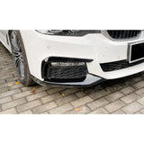BMW 5 SERIES G30 (PRE LCI) 2017-2020 FRONT BUMPER CORNER SPLITTER IN GLOSS BLACK Body Trims