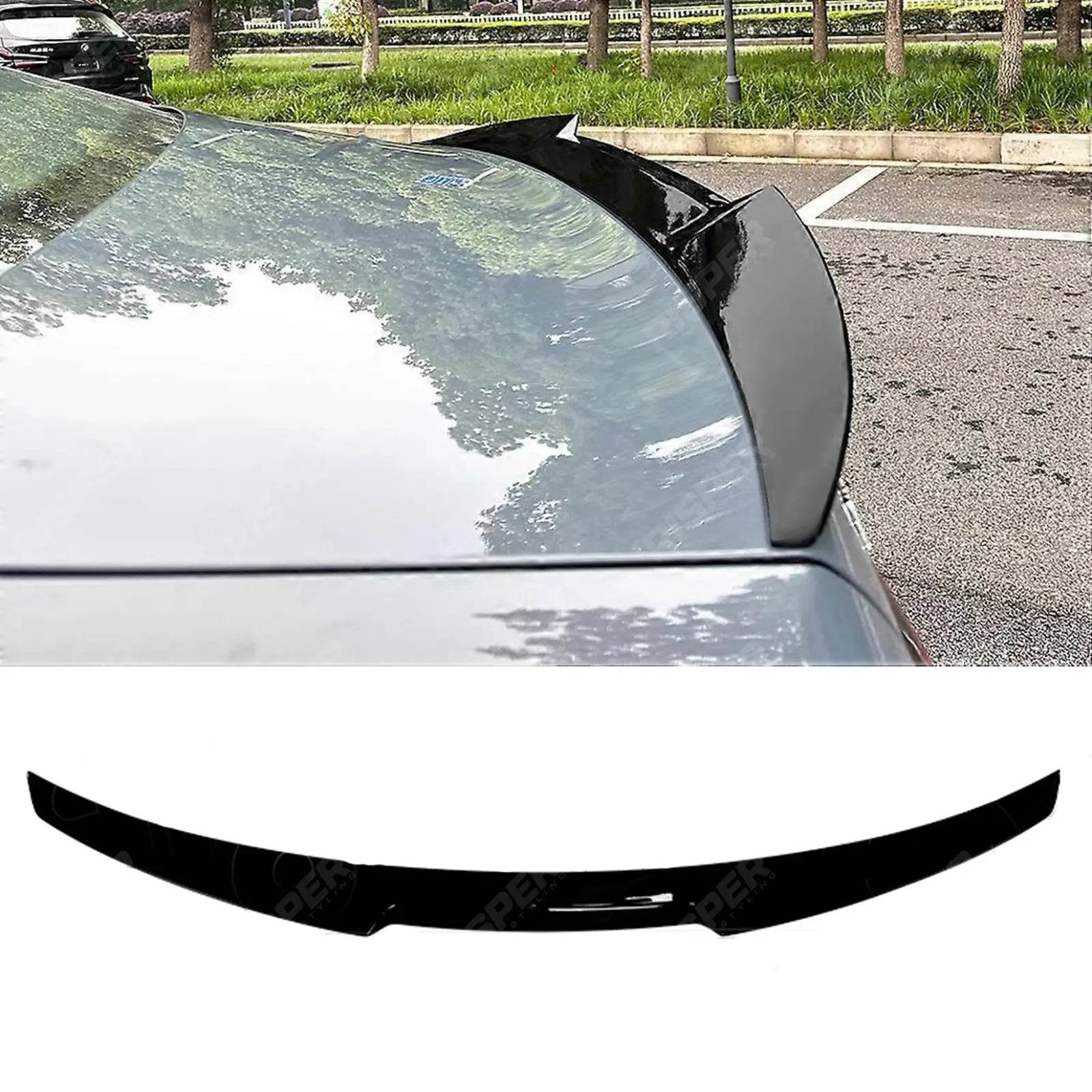 BMW 5 Series G60 2024 On M4 Style Spoiler In Gloss Black Main image