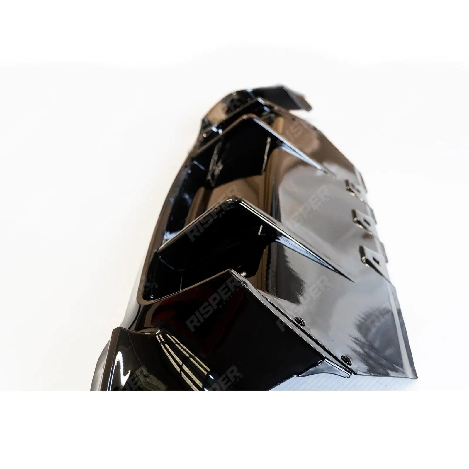 BMW 5 Series M Sport F10 F18 2011 - 2017 V Style Gloss Black Rear Bumper Diffuser