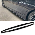 BMW 5 Series M Sport F10 F18 Side Skirt Splitters in Gloss Black