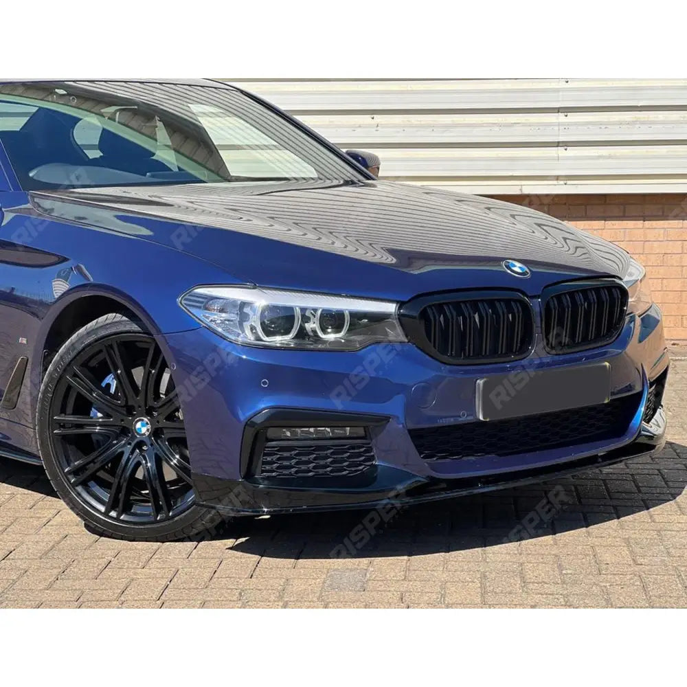 BMW 5 Series M Sport G30 G31 2017 - 2020 (pre - LCI) Front Splitter In Gloss Black