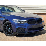 BMW 5 Series M Sport G30 G31 2017 - 2020 (pre - LCI) Front Splitter In Gloss Black