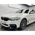 BMW 5 Series M Sport G30 G31 2017 - 2020 (pre - LCI) Front Splitter In Gloss Black