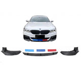 BMW 5 Series M Sport G30 G31 2017+ M5 Look Front Splitter In Gloss Black