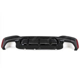 BMW 5 Series M Sport G30 G31 (pre LCI 2017 - 2020) M5 Look Rear Diffuser - Quad Exit Gloss Black