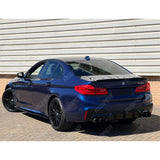 BMW 5 Series M Sport G30 G31 (pre LCI 2017 - 2020) M5 Look Rear Diffuser - Quad Exit Gloss Black