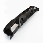 BMW 5 Series M Sport G30 G31 (pre LCI 2017 - 2020) MP Rear Diffuser - Dual Exit Gloss Black & Carbon Look