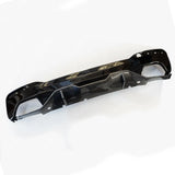 BMW 5 Series M Sport G30 G31 (pre LCI 2017 - 2020) MP Rear Diffuser - Dual Exit Gloss Black & Carbon Look