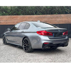 BMW 5 Series M Sport G30 G38 (pre - LCI 2017 - 2020) MP Rear Diffuser - Dual Exit Gloss Black