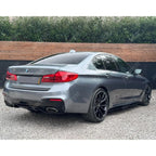 BMW 5 Series M Sport G30 G38 (pre - LCI 2017 - 2020) MP Rear Diffuser - Dual Exit Gloss Black