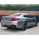 BMW 5 Series M Sport G30 G38 (pre - LCI 2017 - 2020) MP Rear Diffuser - Dual Exit Gloss Black