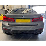 BMW 5 Series M Sport G30 G38 (pre - LCI 2017 - 2020) MP Rear Diffuser - Dual Exit Gloss Black