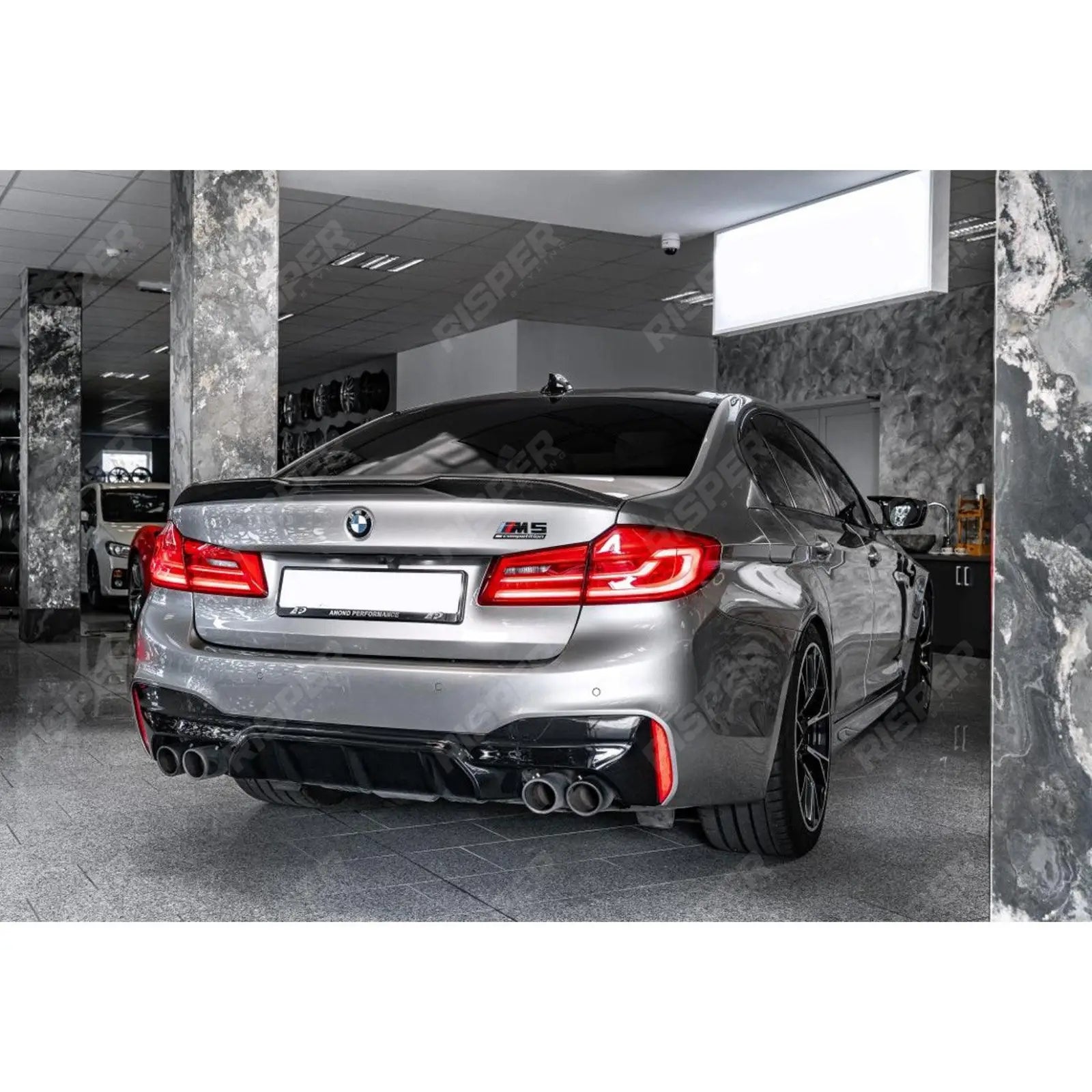 BMW 5 Series M5 G30 F90 - Gloss Black CS Style Rear Spoiler