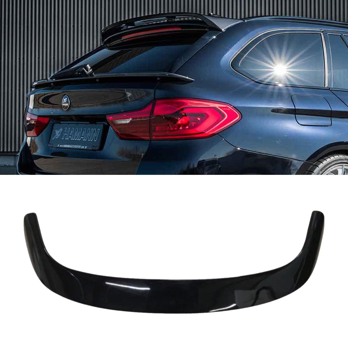 BMW 5 Series Touring G31 2017 - 2023 Rear Spoiler In Gloss Black