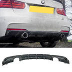 Bmw F30 F35 M Sport Single Tip Twin Exit Rear Diffuser - Carbon Look Diffuser
