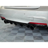 Bmw F30 F35 M Sport Single Tip Twin Exit Rear Diffuser In Gloss Black