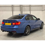 Bmw F30 F35 M Sport Single Tip Twin Exit Rear Diffuser In Gloss Black