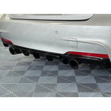 Bmw F30 F35 M Sport Single Tip Twin Exit Rear Diffuser In Gloss Black