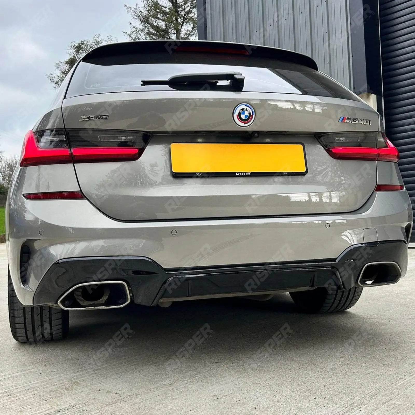BMW G20 G21 M340i Pre - LCI 2019 - 2021 Gloss Black M Performance MP Rear Diffuser