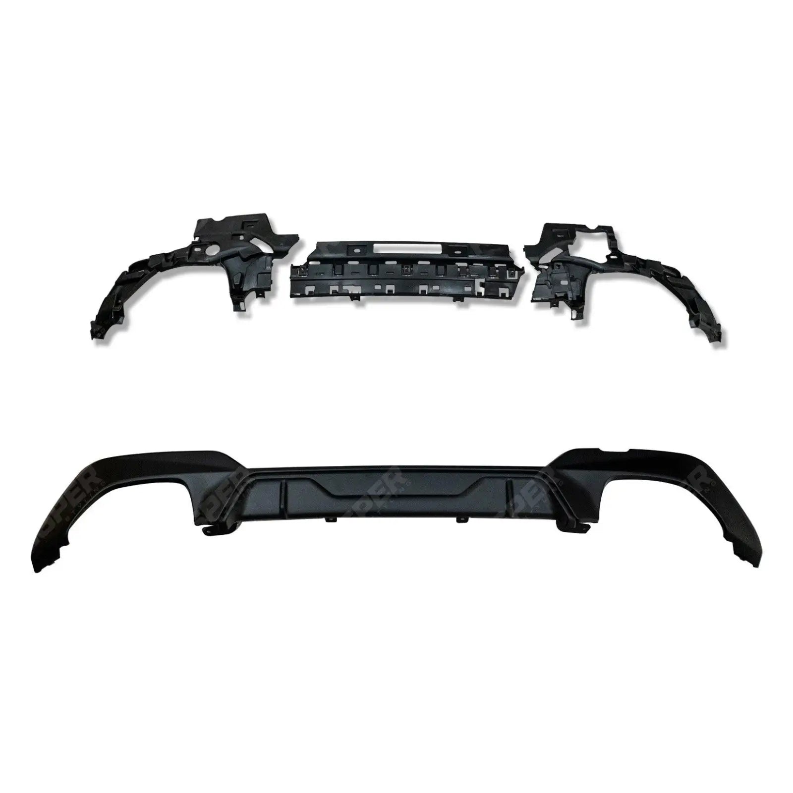 BMW G20/G21 M340i Pre - LCI 2019 - 2021 Matte Black M Sport Rear Diffuser Main image