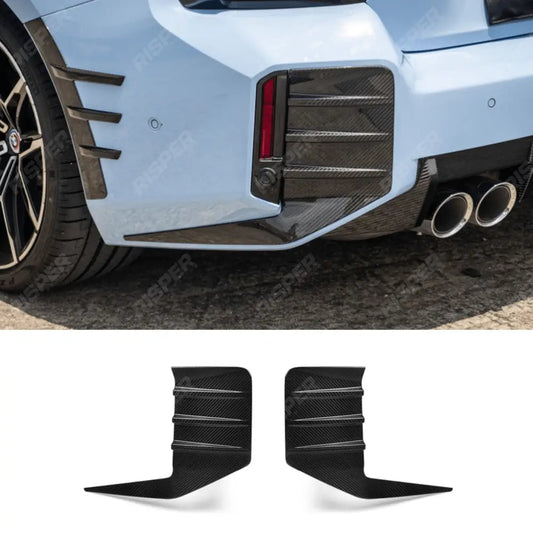 BMW M2 G87 2023+ Pre Preg Carbon Fibre Rear Bumper Inserts