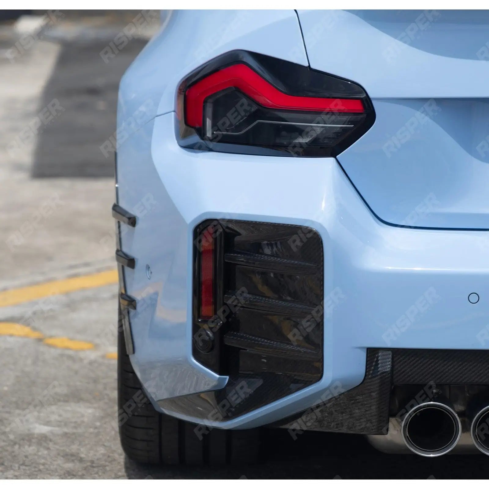 BMW M2 G87 2023+ Pre Preg Carbon Fibre Rear Bumper Inserts