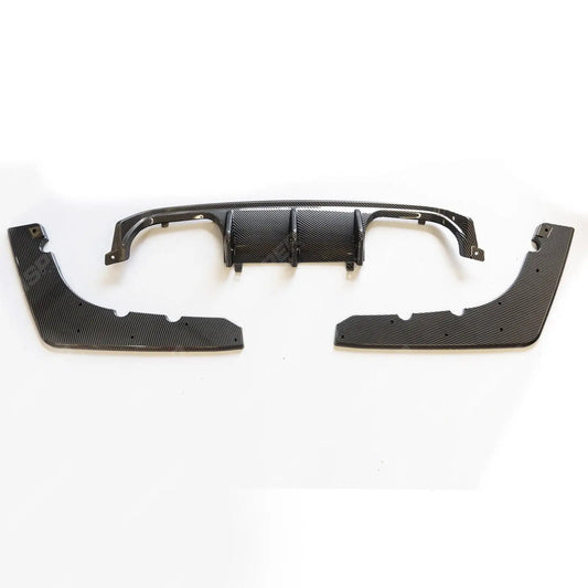 BMW M3 M4 Series F80 F82 V - Style Rear Diffuser in Carbon Look