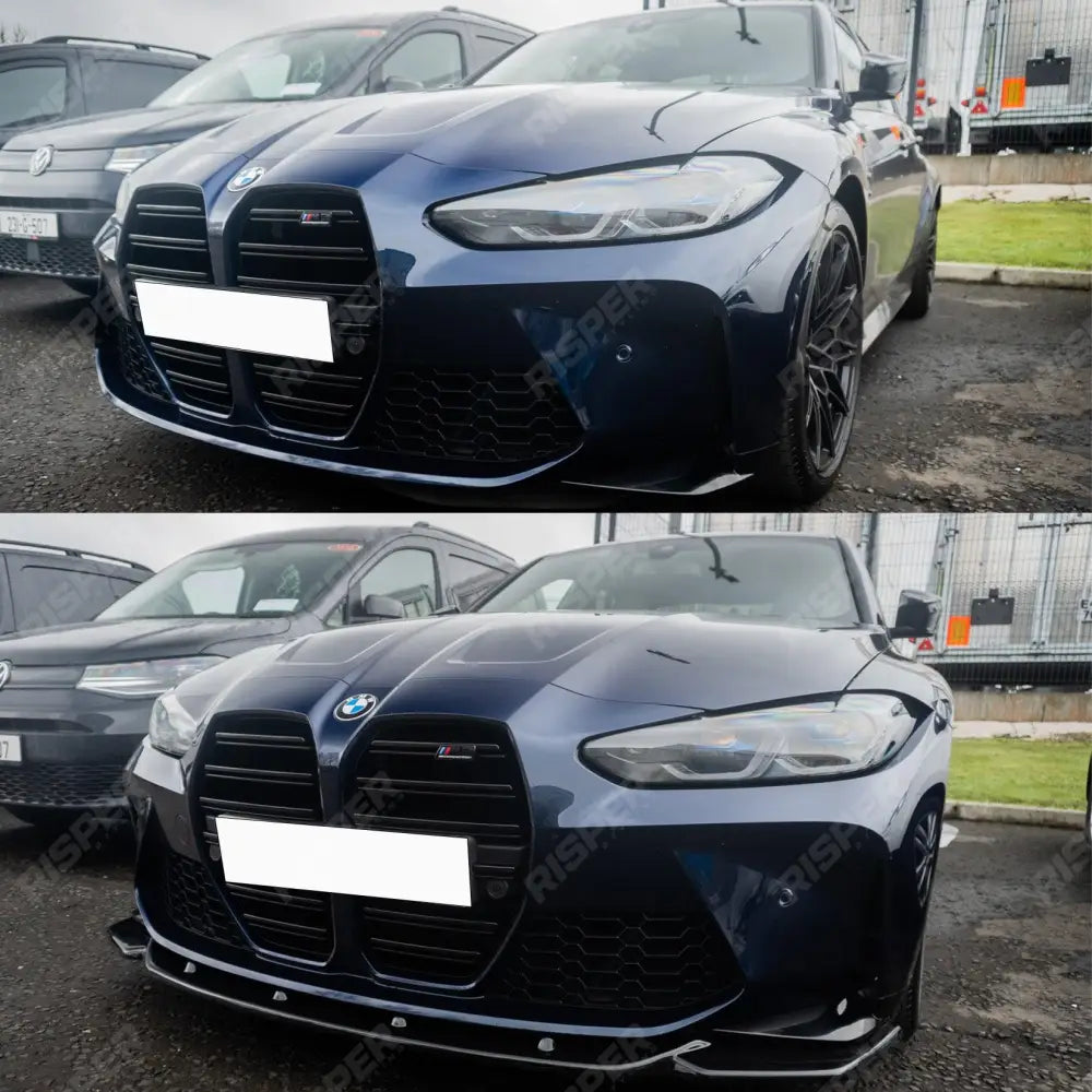 BMW M4 G82 M3 G80 2021+ - RISPER Front Splitter Lip in Gloss Black