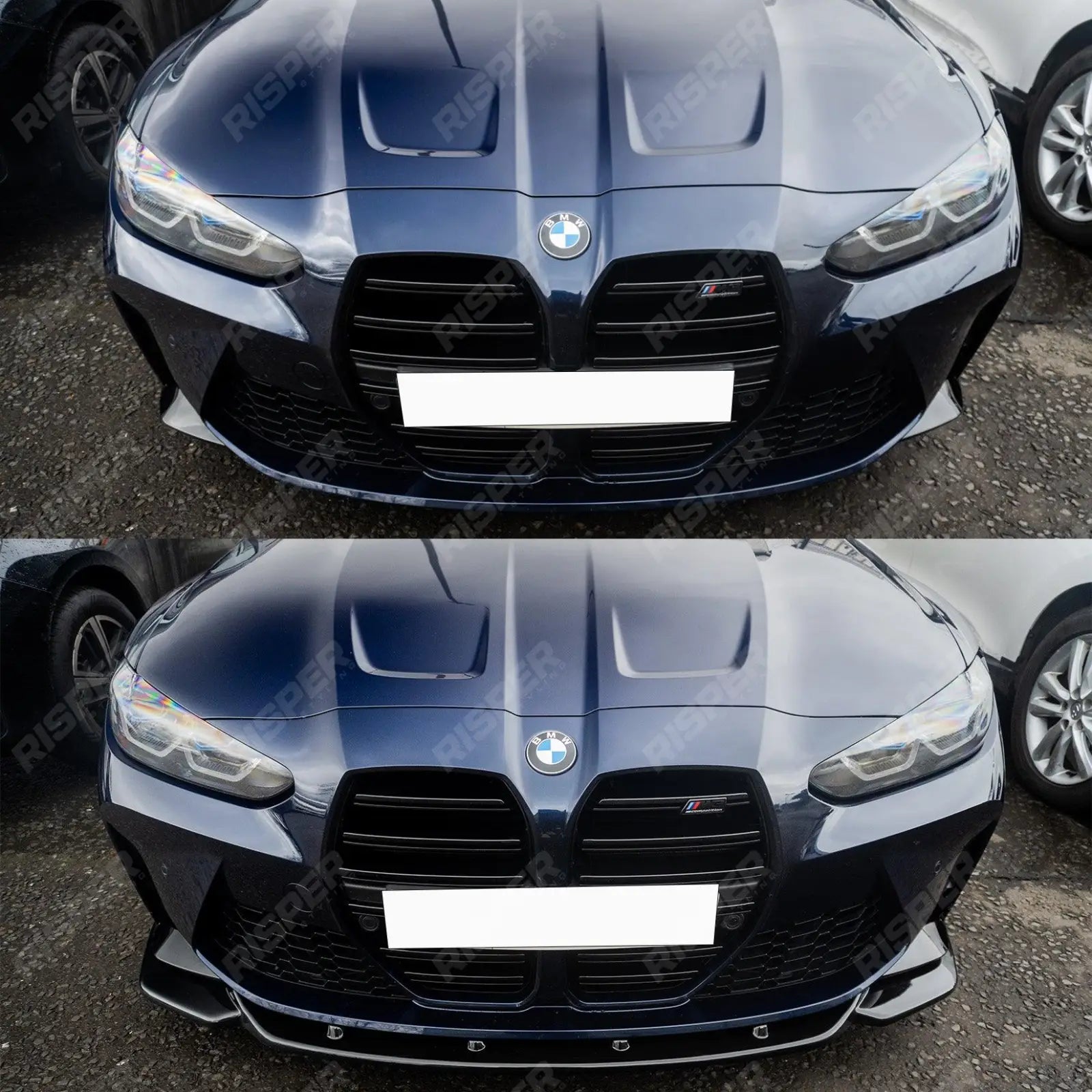 BMW M4 G82 M3 G80 2021+ - RISPER Front Splitter Lip in Gloss Black
