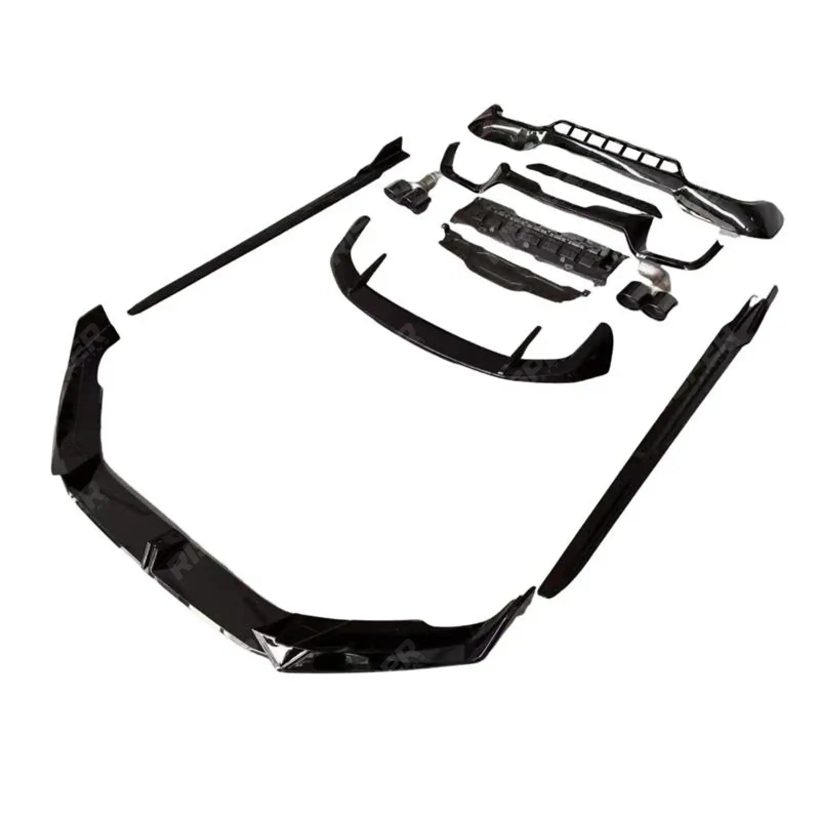 BMW X3 2021-2024 LCI Full Aero Kit With Exhaust Tips In Gloss Black Aero Kit