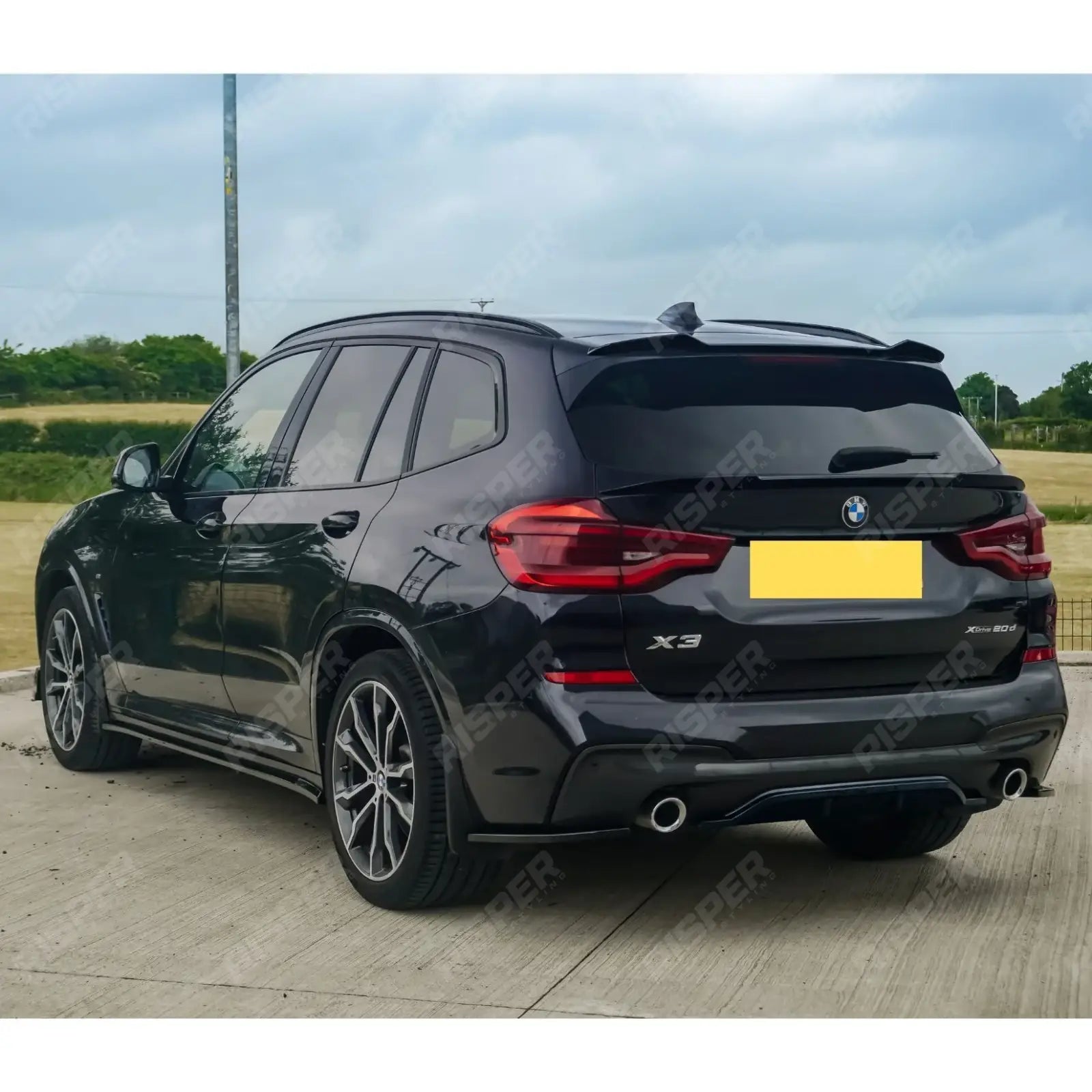 BMW X3 G01 M Sport 2018-2021 - RISPER Rear Diffuser Lip - Gloss Black Diffuser