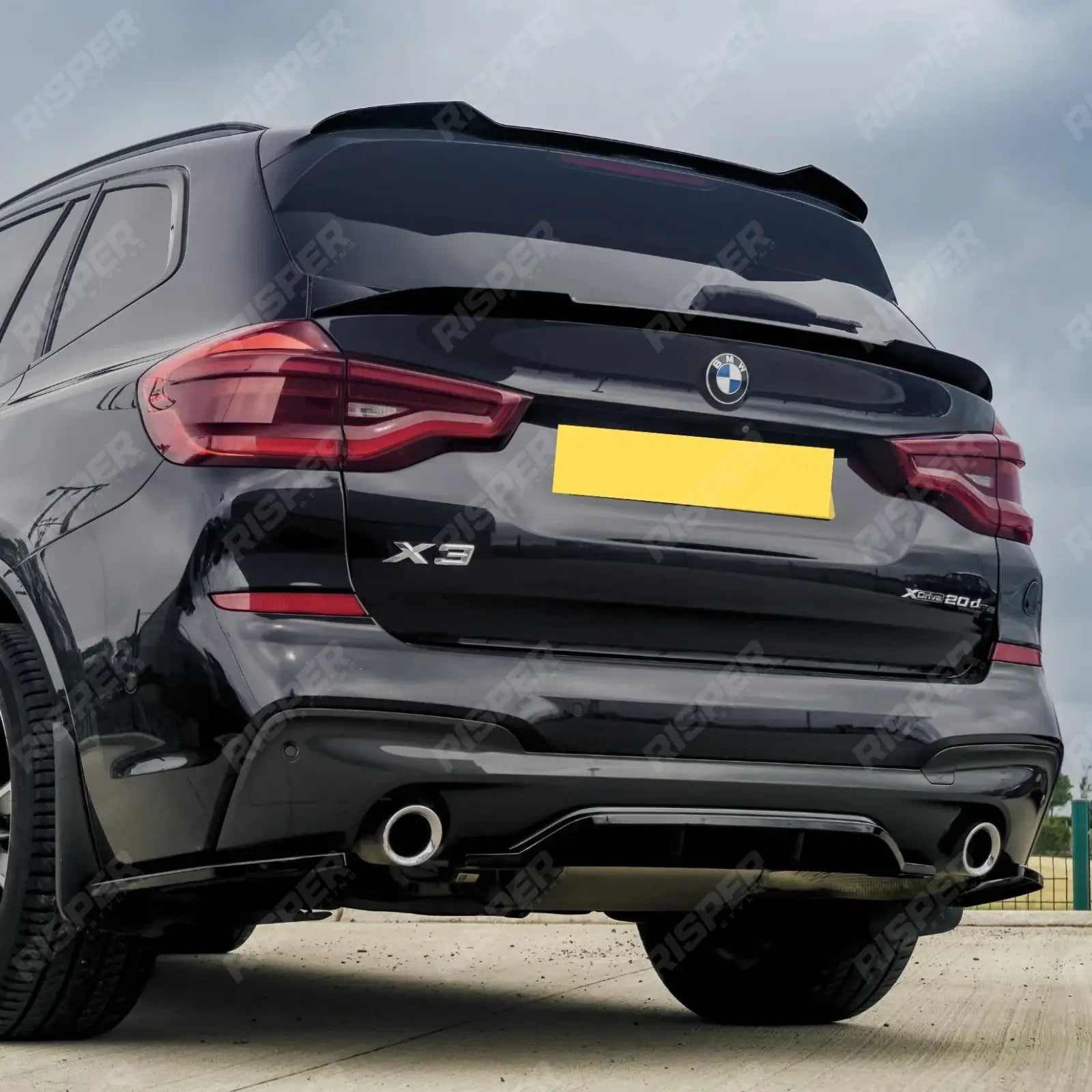 BMW X3 G01 M Sport 2018-2021 - RISPER Rear Diffuser Lip - Gloss Black Diffuser