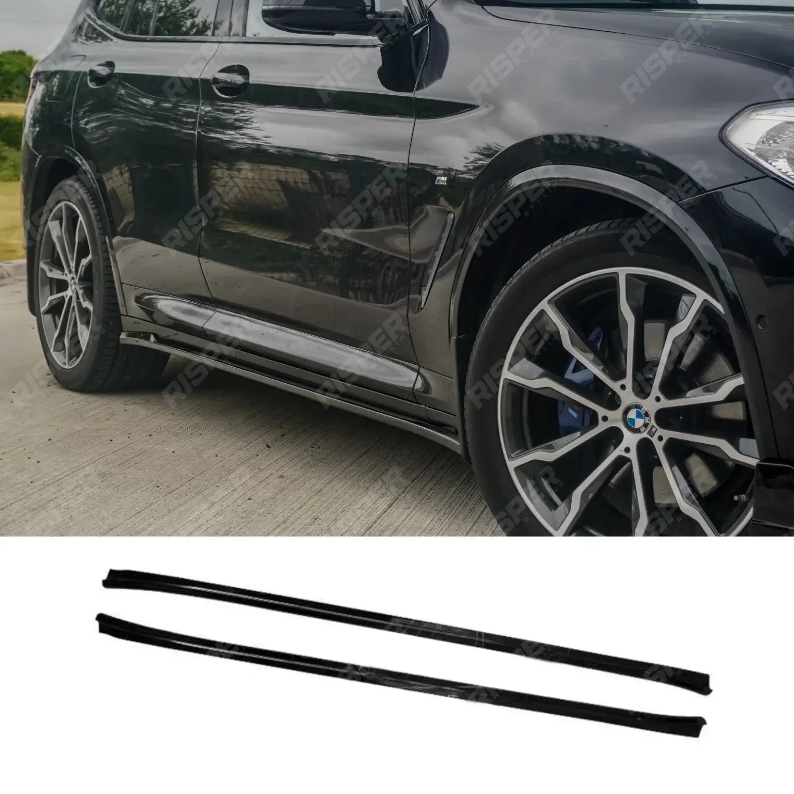 BMW X3 G01 M Sport 2018-2021 - RISPER Side Skirt Splitters - Gloss Black Side Skirt Splitter Main image